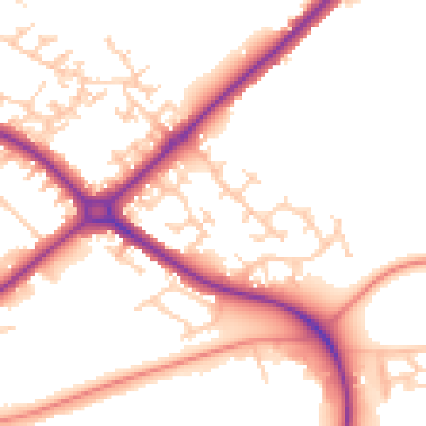 Daytime road noise heatmap for HP20 1DL