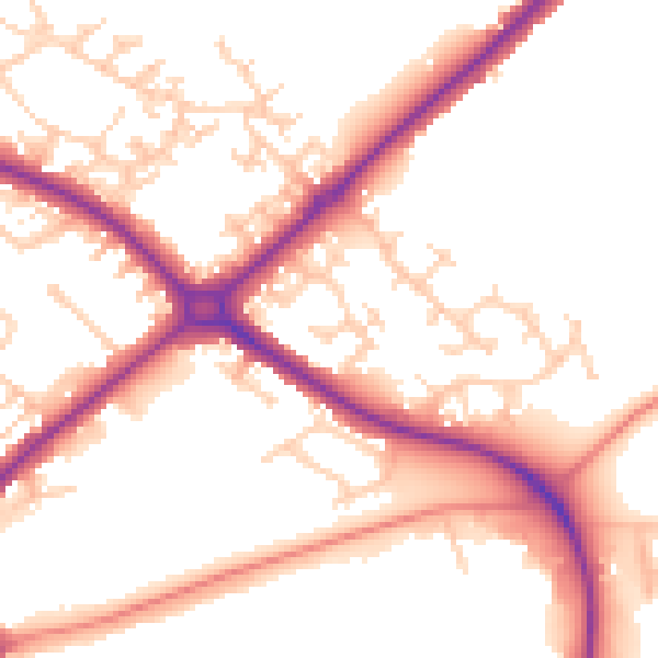 Daytime road noise heatmap for HP20 1DR