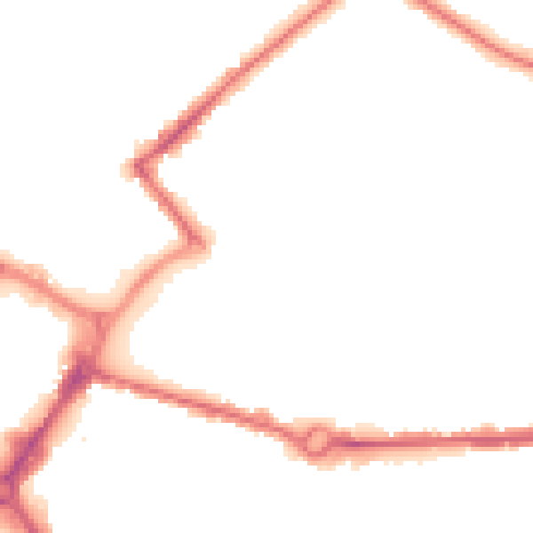 Night-time road noise heatmap for HP20 1DW
