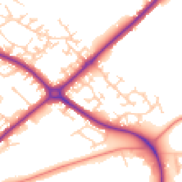 Daytime road noise heatmap for HP20 1EP