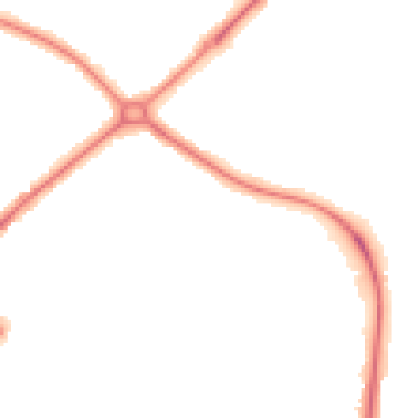 Night-time road noise heatmap for HP20 1HJ