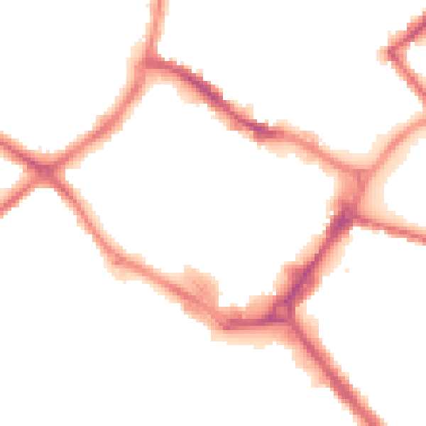Night-time road noise heatmap for HP20 1TA