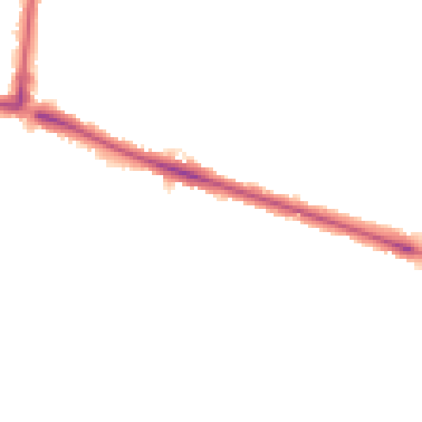 Night-time road noise heatmap for HP21 7AA