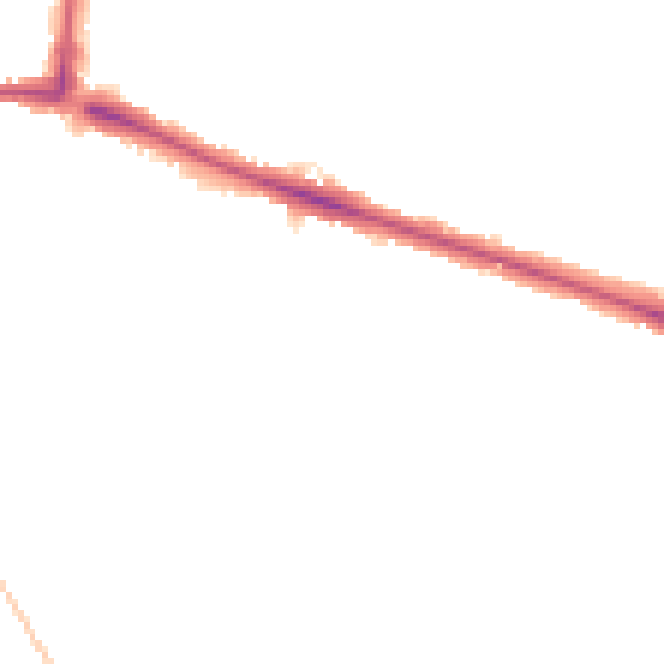 Night-time road noise heatmap for HP21 7AB