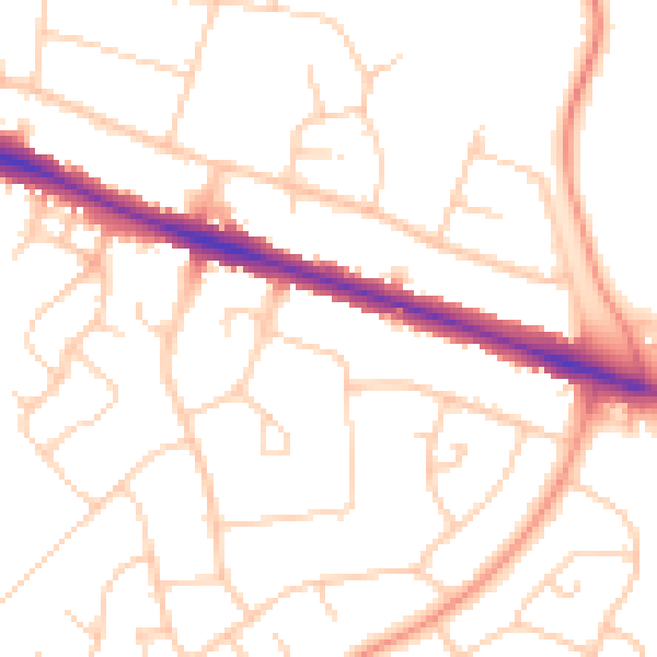 Daytime road noise heatmap for HP21 7AR