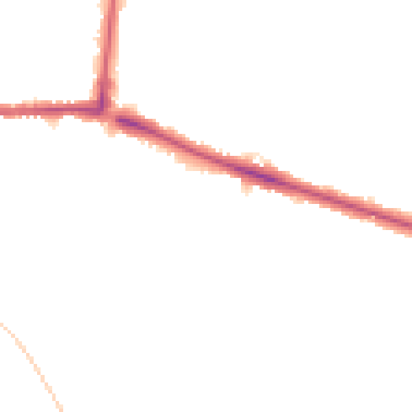Night-time road noise heatmap for HP21 7AX
