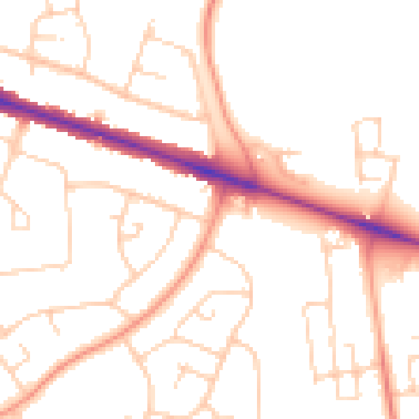 Daytime road noise heatmap for HP21 7BA