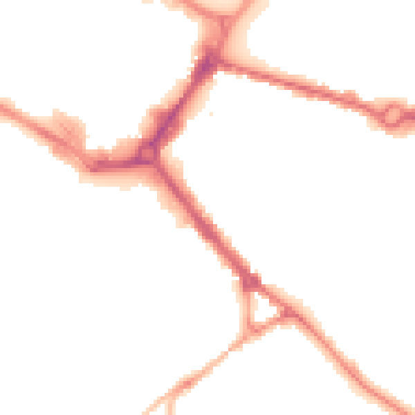 Night-time road noise heatmap for HP21 7BB