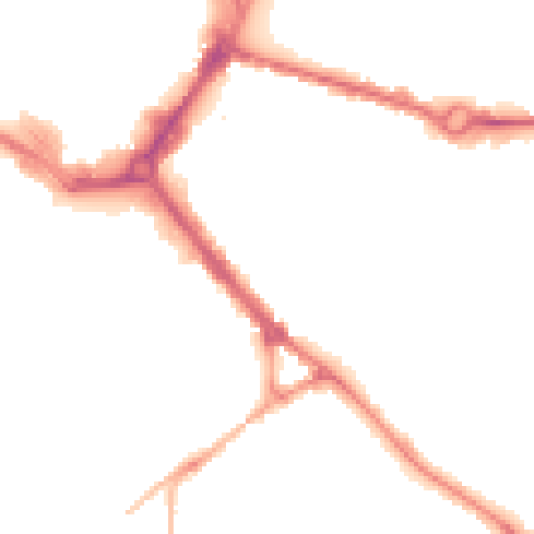 Night-time road noise heatmap for HP21 7BY