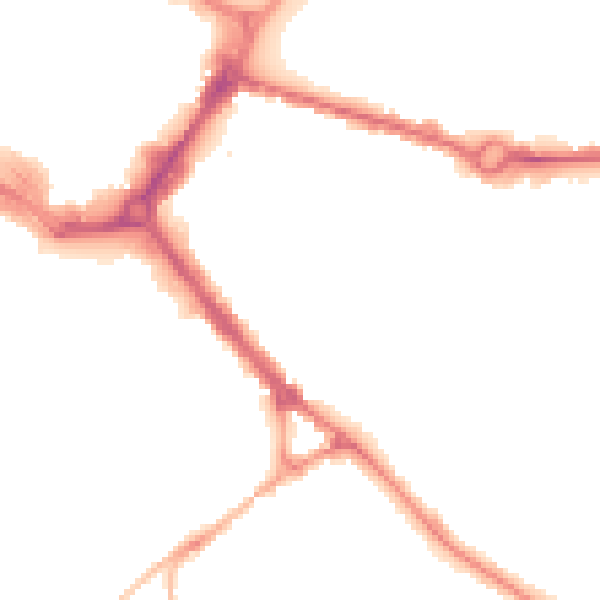 Night-time road noise heatmap for HP21 7DR