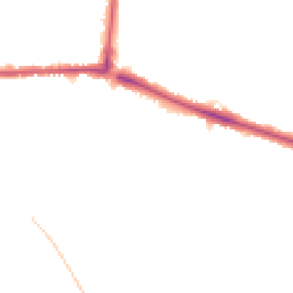 Night-time road noise heatmap for HP21 7JA