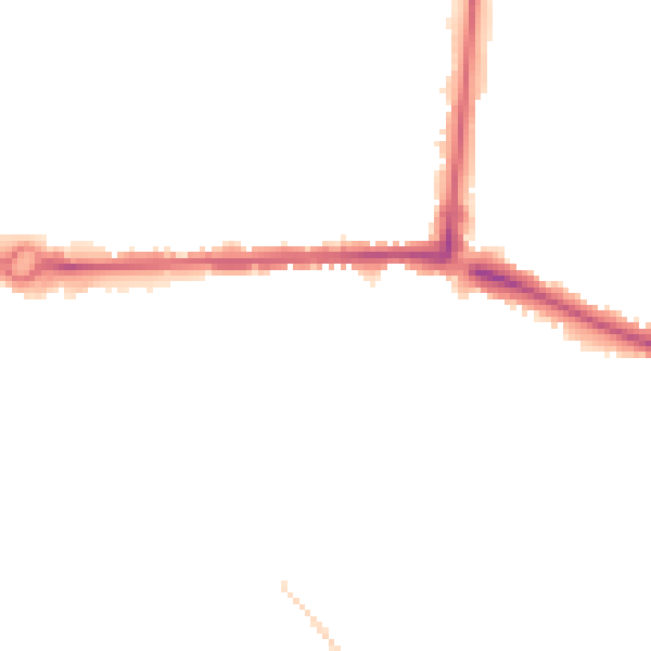 Night-time road noise heatmap for HP21 7JN