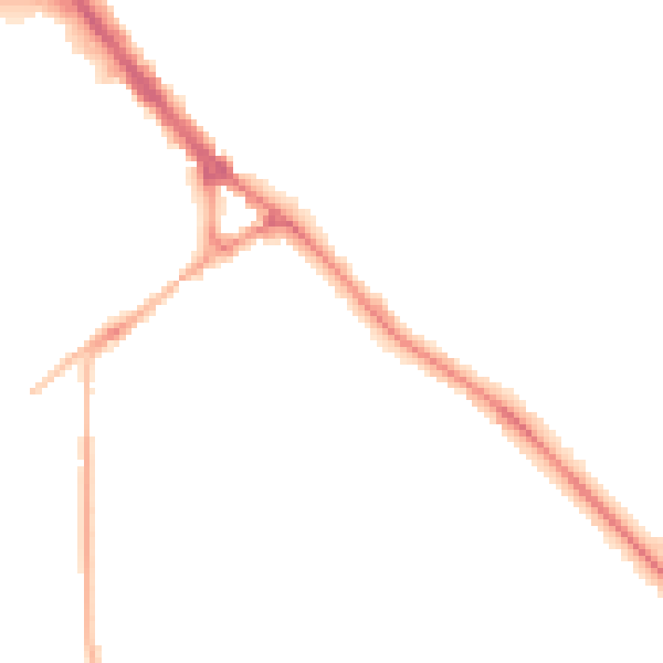 Night-time road noise heatmap for HP21 7LF