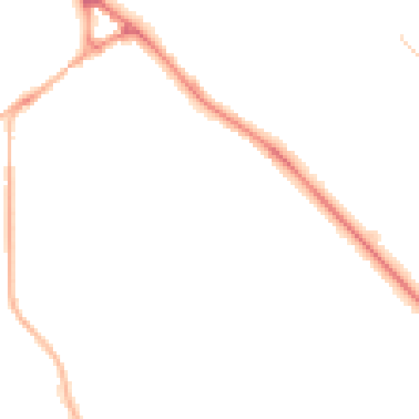 Night-time road noise heatmap for HP21 7LU