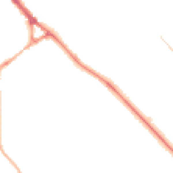 Night-time road noise heatmap for HP21 7LZ