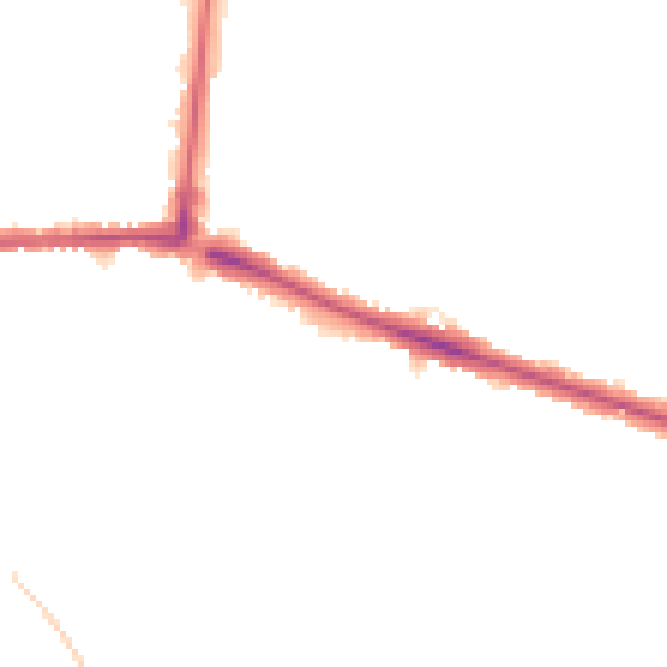 Night-time road noise heatmap for HP21 7PN