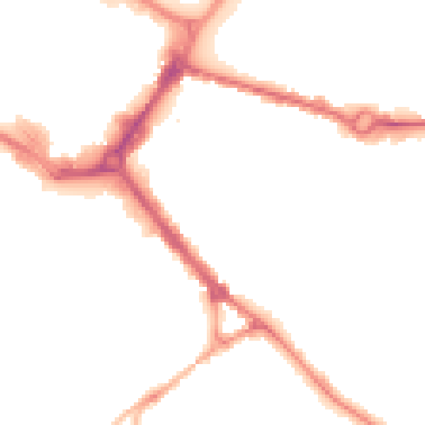Night-time road noise heatmap for HP21 7RD
