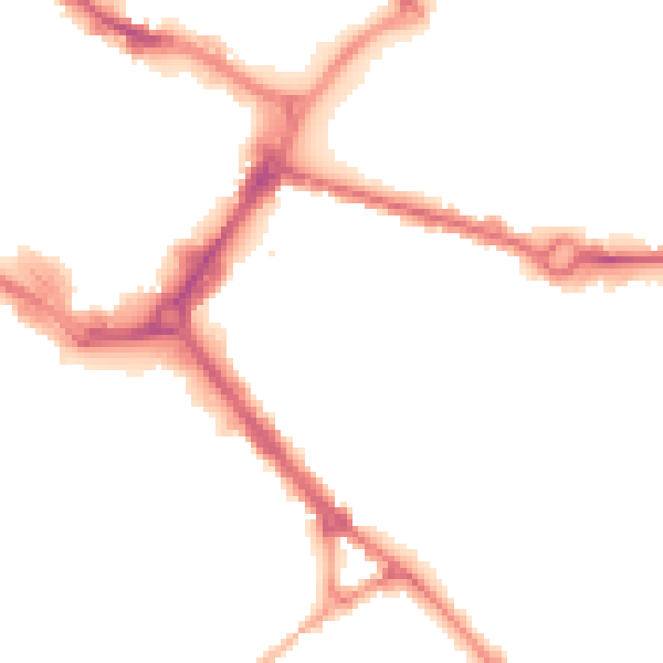 Night-time road noise heatmap for HP21 7SA