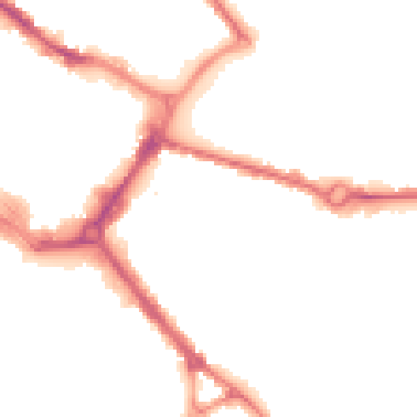 Night-time road noise heatmap for HP21 7SB