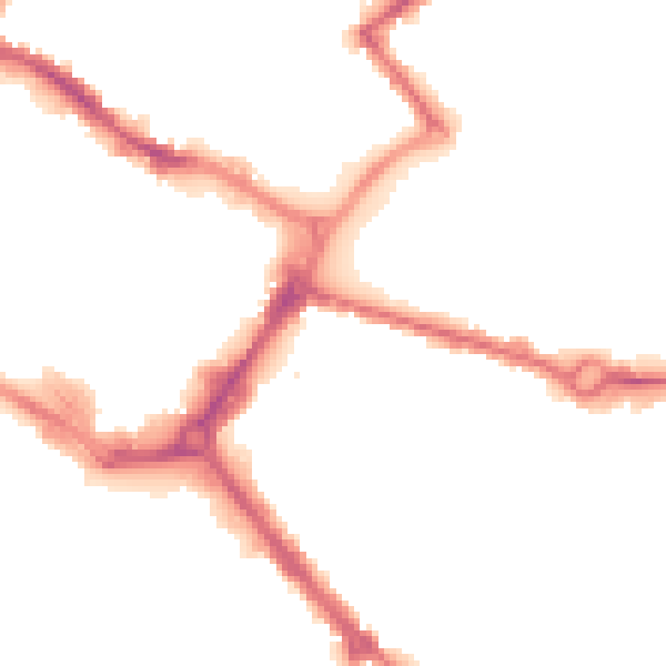 Night-time road noise heatmap for HP21 7SF