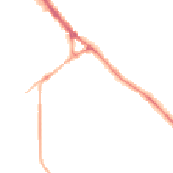 Night-time road noise heatmap for HP21 7TG