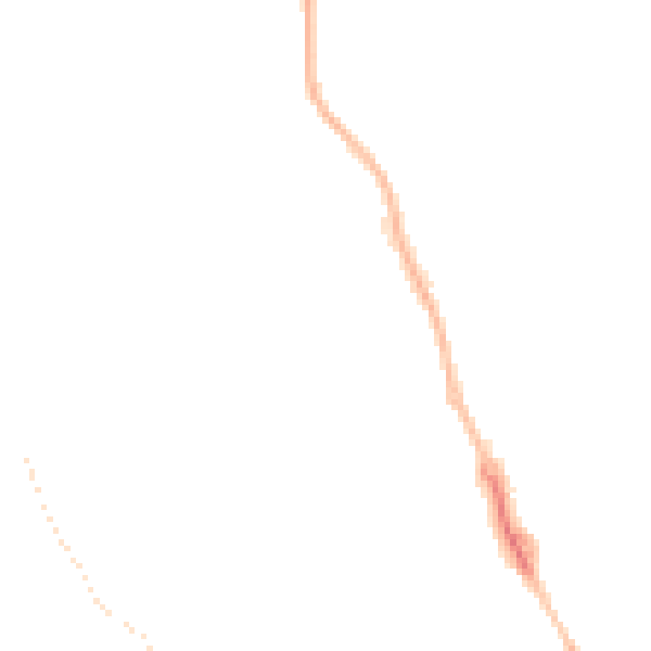 Night-time road noise heatmap for HP21 8AT