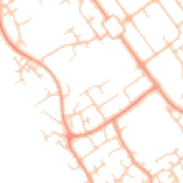 Daytime road noise heatmap for HP21 8BE