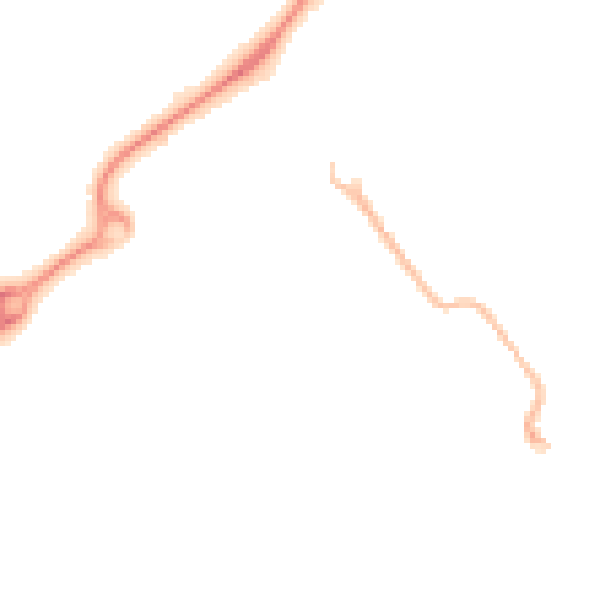 Night-time road noise heatmap for HP21 8GA