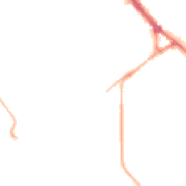 Night-time road noise heatmap for HP21 8HX