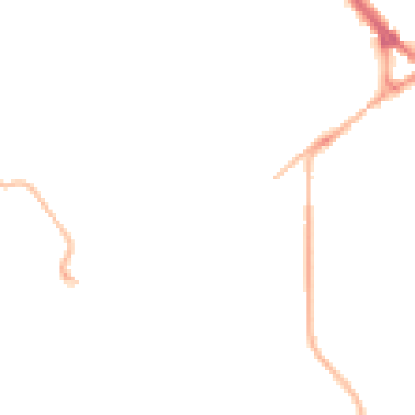 Night-time road noise heatmap for HP21 8JD