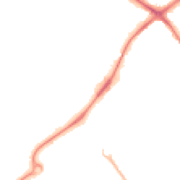 Night-time road noise heatmap for HP21 8UE