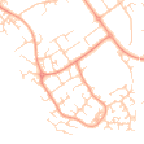 Daytime road noise heatmap for HP21 9JP