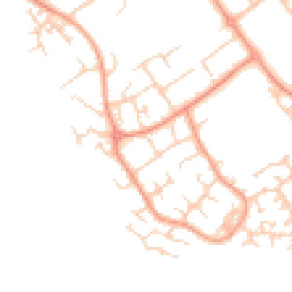 Daytime road noise heatmap for HP21 9LR