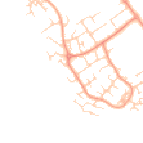 Daytime road noise heatmap for HP21 9LT