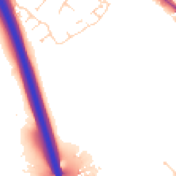 Daytime road noise heatmap for HP3 0AA