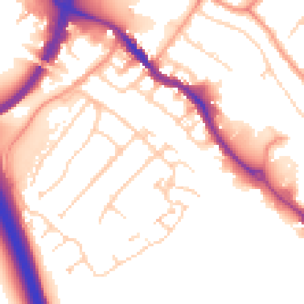 Daytime road noise heatmap for HP3 0AD