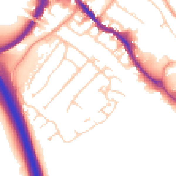 Daytime road noise heatmap for HP3 0AG