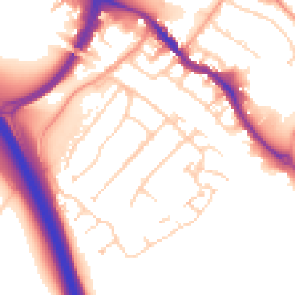 Daytime road noise heatmap for HP3 0AN