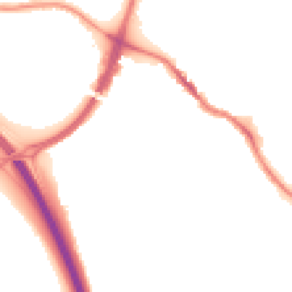 Night-time road noise heatmap for HP3 0AQ