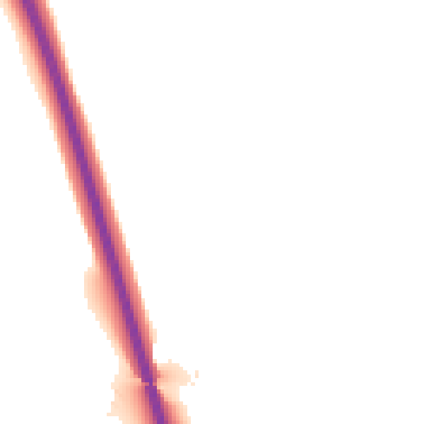 Night-time road noise heatmap for HP3 0AS