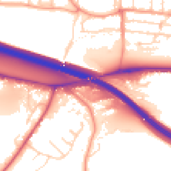 Daytime road noise heatmap for HP3 0AT