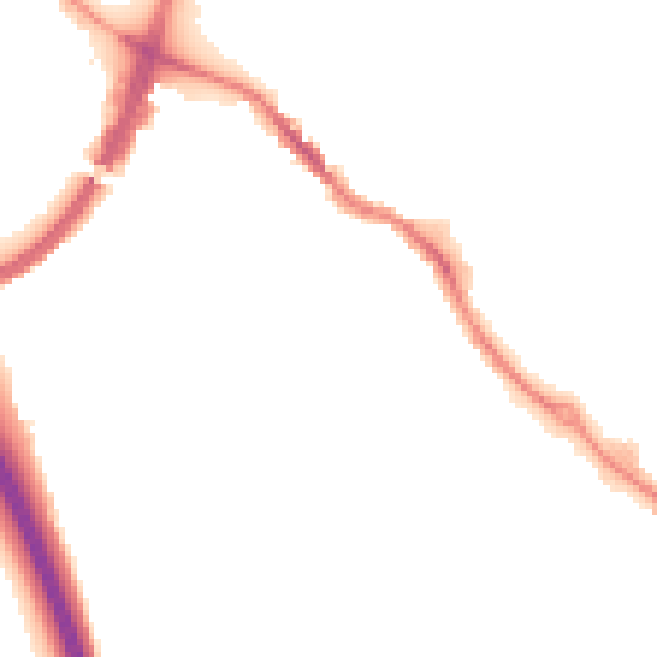 Night-time road noise heatmap for HP3 0AY