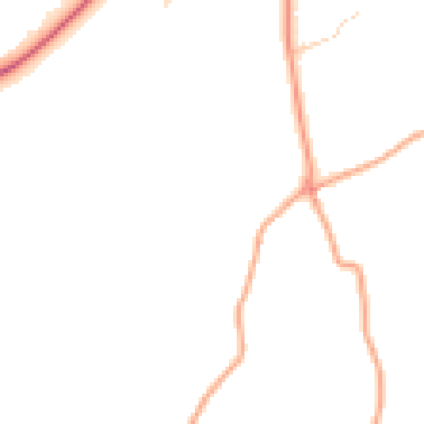 Daytime road noise heatmap for HP3 0BN