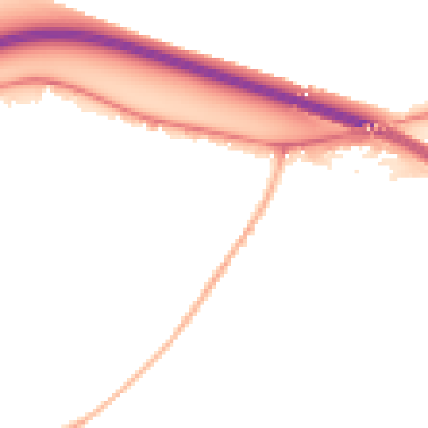 Night-time road noise heatmap for HP3 0DG