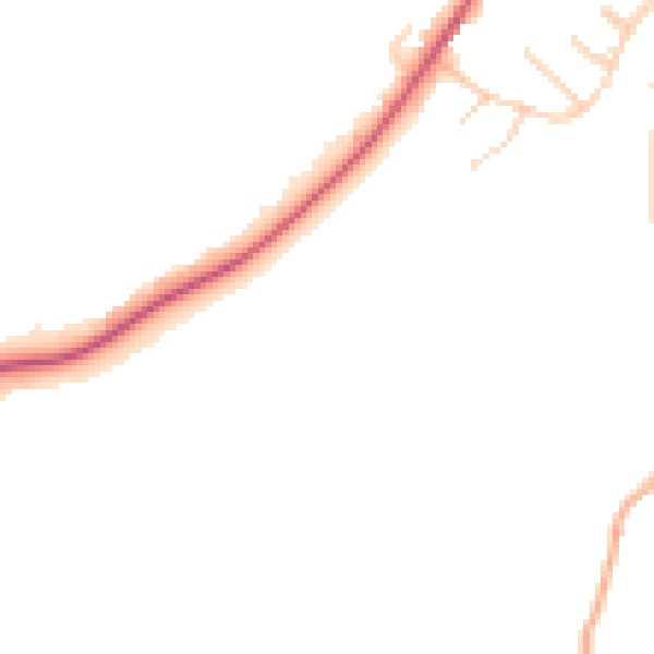 Daytime road noise heatmap for HP3 0DL