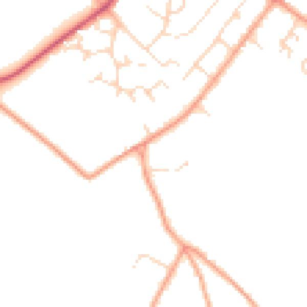 Daytime road noise heatmap for HP3 0LD
