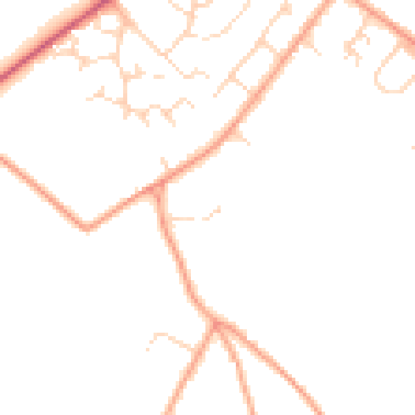 Daytime road noise heatmap for HP3 0LE