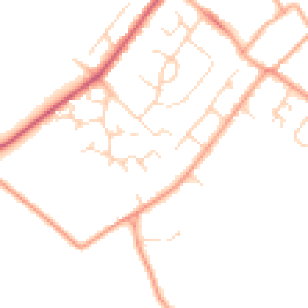 Daytime road noise heatmap for HP3 0QP