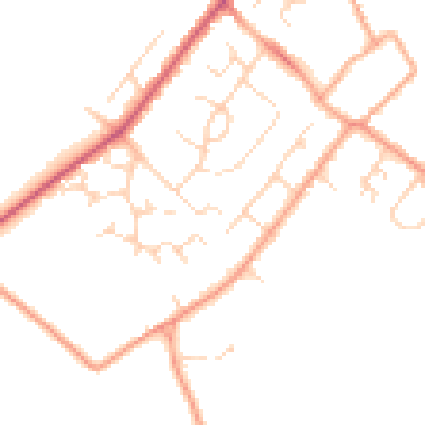 Daytime road noise heatmap for HP3 0RB
