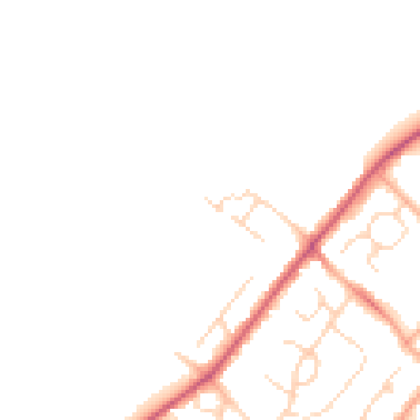 Daytime road noise heatmap for HP3 0UD
